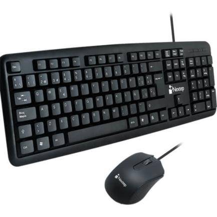 Kit de Teclado y Mouse Nextep NE-416 Negro 800 DPI 3 Botones/104 Teclas interfaz USB - Kit de Teclado y Mouse Nextep NE-416 Negro 800 DPI 3 Botones/104 Teclas interfaz USB -